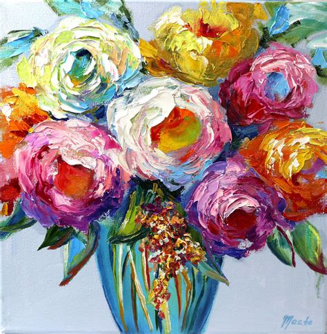 Flower Painting Canvas Abstract Abstract Flower Painting Diy Canvas