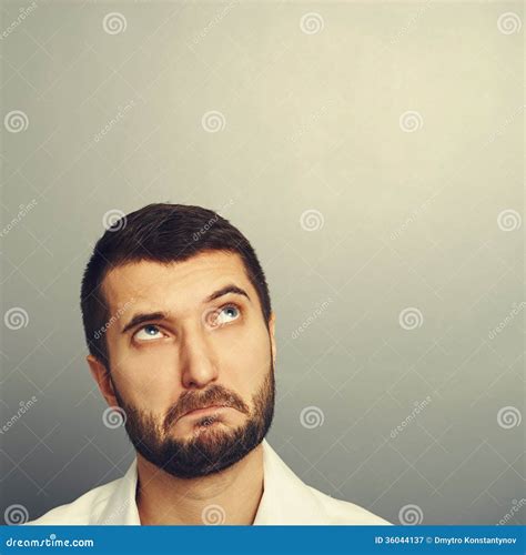 Perplexed Man Looking At Copyspace Royalty Free Stock Photography