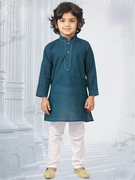 Indian Kids Wear Cotton Kurta Pyjama From Mydesiwear Muslim Kids