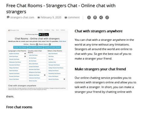 Chat With Strangers In Free Private Chat Rooms No Registration