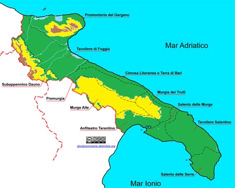 Subregioni Della Puglia Geografia Geografia Fisica Puglia