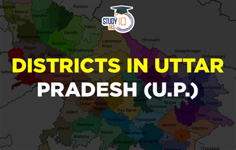 Districts Of Up List Map Uttar Pradesh Total Area And Populations