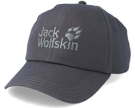 Baseball Cap Dark Steel Grey Adjustable Jack Wolfskin Caps Hatstore