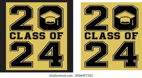 Class 2024 Illustration T Shirt Design Stock Vector Royalty Free