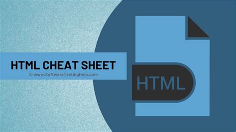 Html Cheat Sheet Quick Guide To Html Tags For Beginners