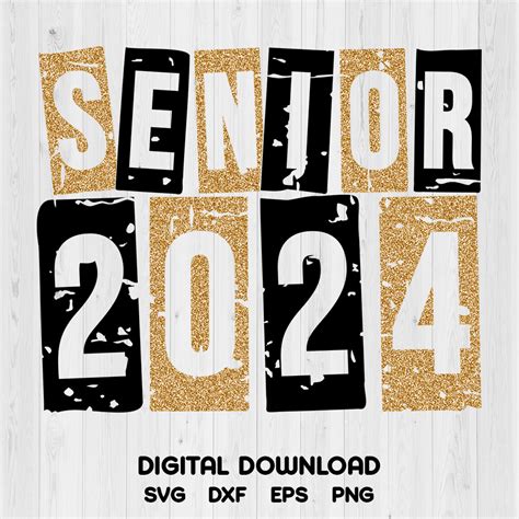 Senior 2024 Svg Class Of 2024 Graduation T Shirt Distressed Png Design