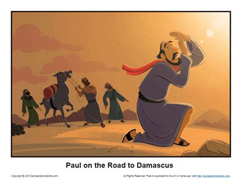 Paul On The Road To Damascus Story Illustration