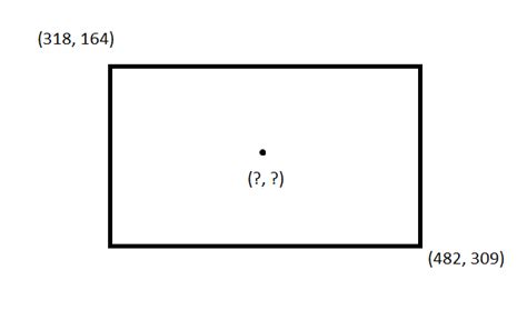 Solved Given 2 Points Of A Rectangle Find The Center 9to5science