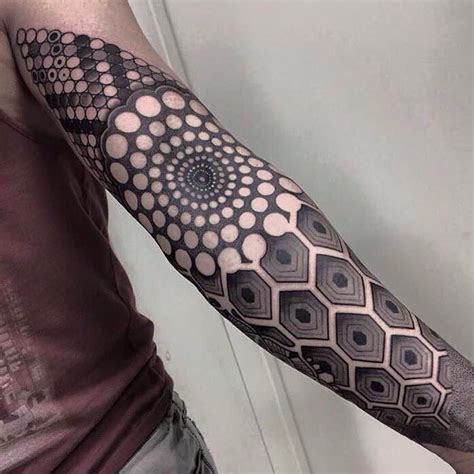 Geometric Dotwork Tattoo By Nissaco Tattoos For Guys Geometric