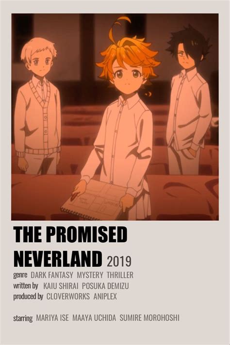 The Promised Neverland Filmes De Anime Animes Shoujos Cartazes De Filmes Minimalistas