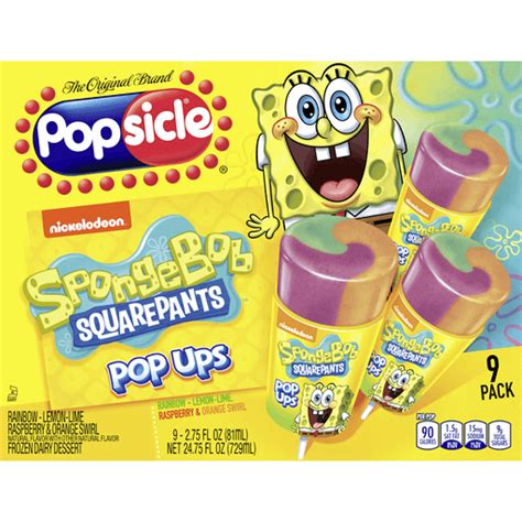 Popsicle Pop Ups Ice Pops Spongebob Squarepants 9 Ct Frozen Foods