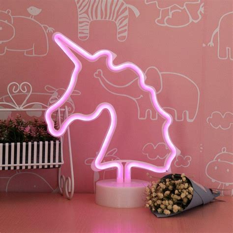 Pink Neon Unicorn Neon Sign For Dorm Tapestry Girls