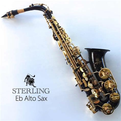 Black Alto Sax Brand New Eb Sterling Saxophone With Case
