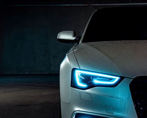 Download Wallpaper 1280x1024 Audi A5 Audi Headlight Light Neon
