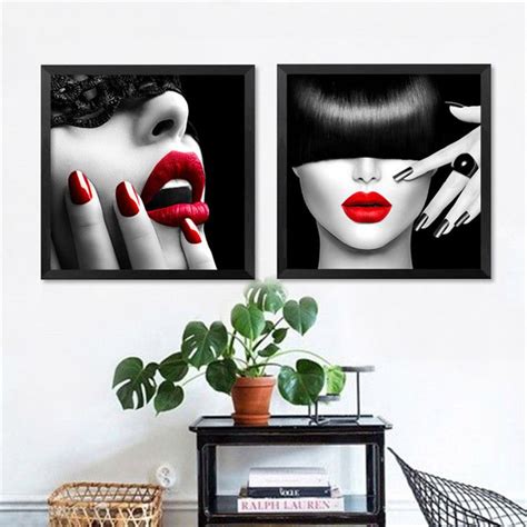 Maybe you would like to learn more about one of these? Modern Red Fashion Decorative Painting Manicure Makeup SPA Beauty Salon Canvas Art Print Poster ...