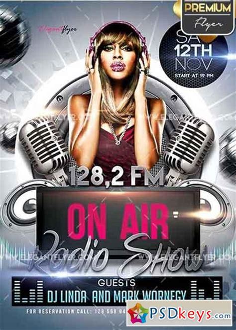 Radio Show Flyer Psd V5 Template Facebook Cover Free Download