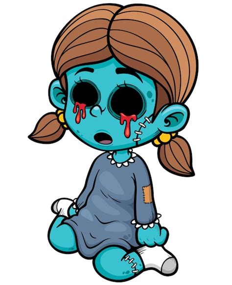 Premium Vector Cartoon Zombie Girl