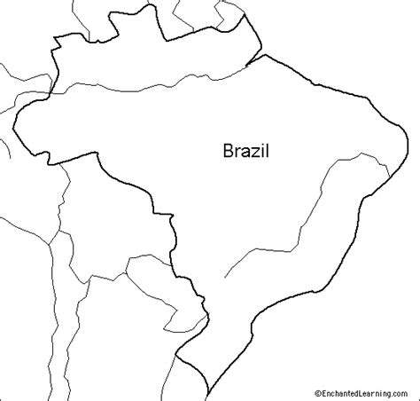 Outline Map Research Activity 1 Brazil