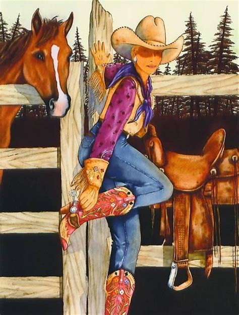 Pin On Cowgirl Country Girl Art