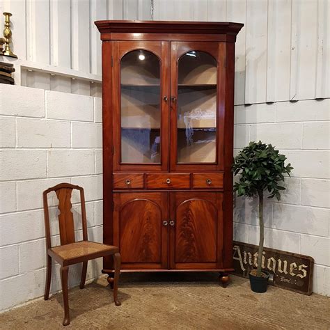 Antique Victorian Mahogany Full Height Corner Cabinet C1870 738573
