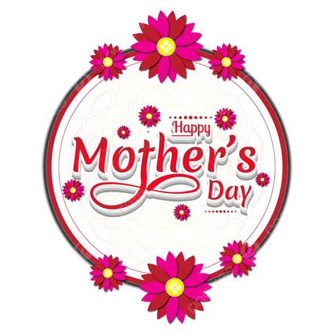 Feliz Dia De La Madre Texto Letras Flor Clipart Vector Png Feliz Día