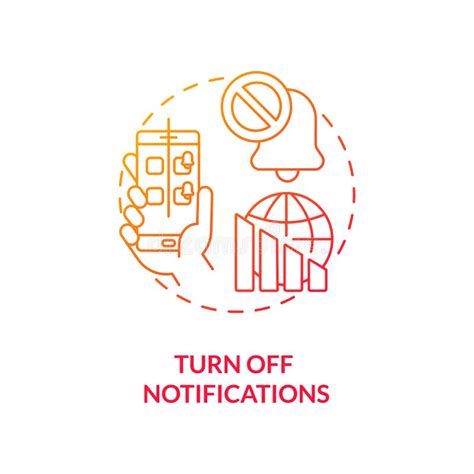Turn Off Notifications Icon Silhouette Symbol Turn Off Button Vector