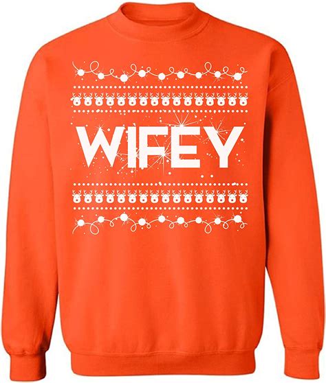 Pekatees Wifey Christmas Sweatshirt Ugly Christmas Wifey Sweater Wifey