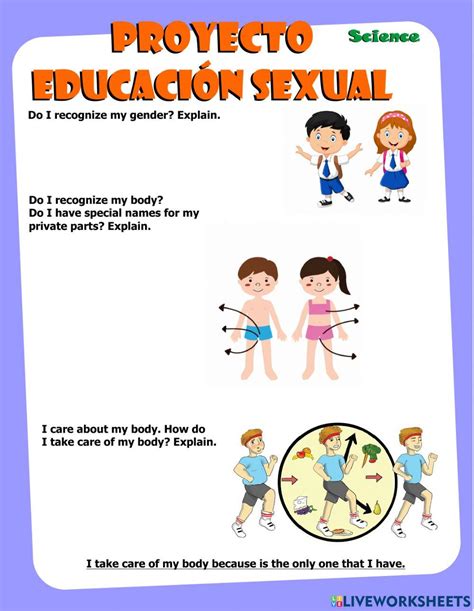 Sex Education Primary Worksheet Live Worksheets