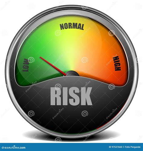 Low Risk Gauge Stock Illustration Illustration Of Identify 97537660