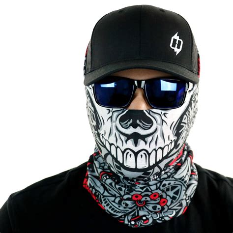 War Of The Roses Skull Face Mask Biker Bandanas By Hoo Rag