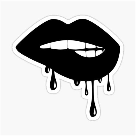 "Dripping Lips" Sticker by erensydm | Redbubble