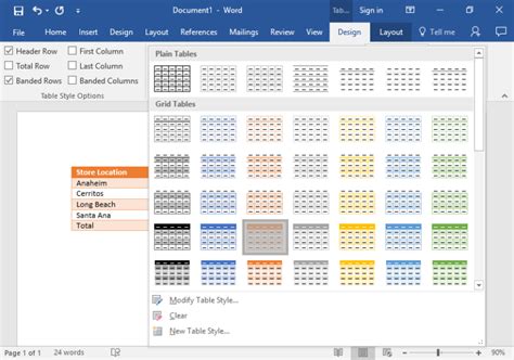 Formatting Tables Computer Applications For Managers