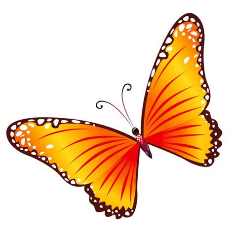 Transparent Orange Butterfly PNG Clipart Butterfly Clip Art Cartoon