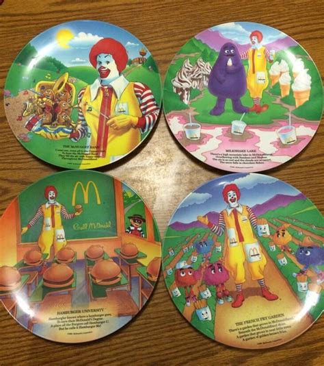 Mcdonalds Mcdonaldland Collectible Plates 1989 Set Of 4