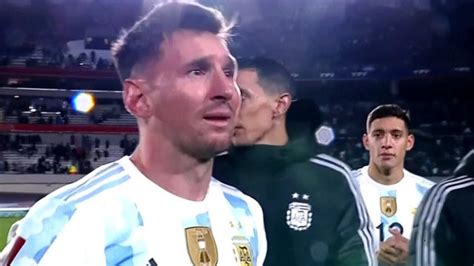 Lionel Messi In Tears While Celebrating Copa America 2021 Trophy With