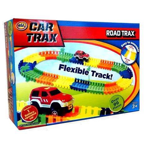 Childrens Kids Colourful Car Trax Flexible Toy Race Track Play Set Boy