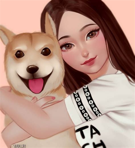 Get inspired by our community of talented artists. Suika on Instagram: "Commission for @michyy_145 Her dog is so cute 😭😍 #art #artist #anime #manga ...