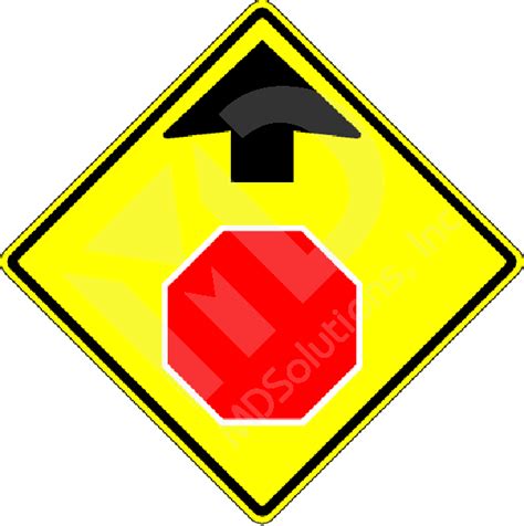 W3 1 Stop Ahead Symbol Sign