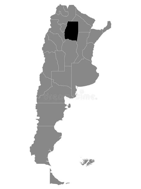 Mapa De Ubicación De La Provincia De Santiago Del Estero Ilustración