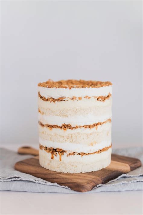 Light And Fluffy Banana Cream Cake With Salted Caramel Cake By Courtney