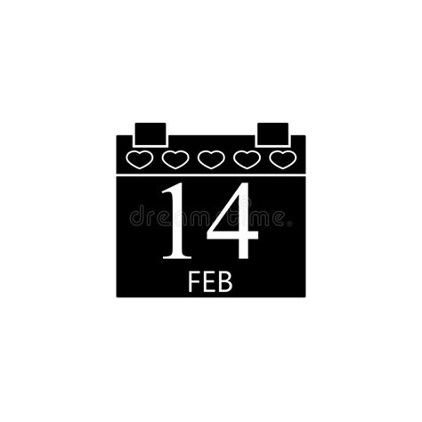 Valentines Day Calendar Icon Stock Vector Illustration Of Frame