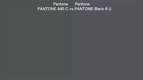 Pantone 445 C Vs Pantone Black 6 U Side By Side Comparison