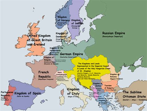 A Map Of Europe In 1914 A Map Of Europe Countries