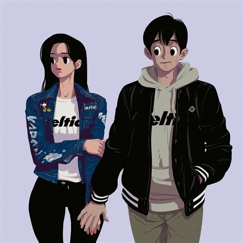 Jungyoun Kim Cute Couple Cartoon Character Design Realistic Cartoons