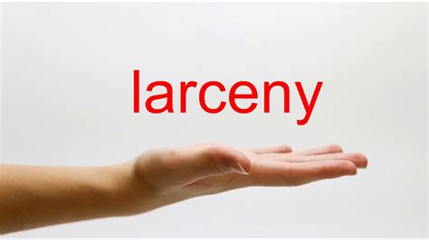 How To Pronounce Larceny American English Youtube
