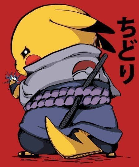 Pikachu Ninja Sasuke Uchiha In Pokemon Fan Art Anime Naruto Immagini