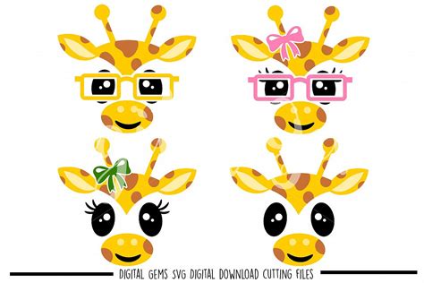 Download Giraffe faces SVG / DXF / EPS / PNG files