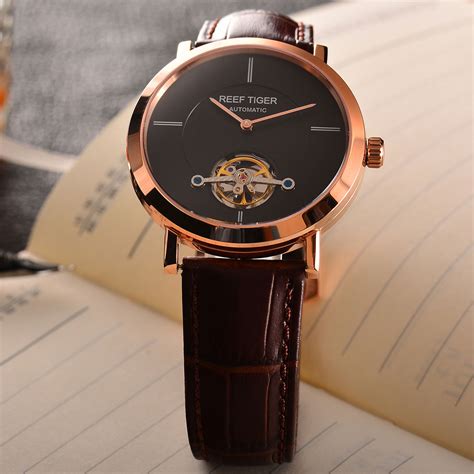 Elegant And Romantic Reef Tiger Seattle Tourbillon Dress Watch Review Swiss Watches Best
