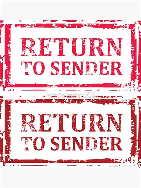 Return To Sender Sticker For Sale By Vectorworks51 Redbubble