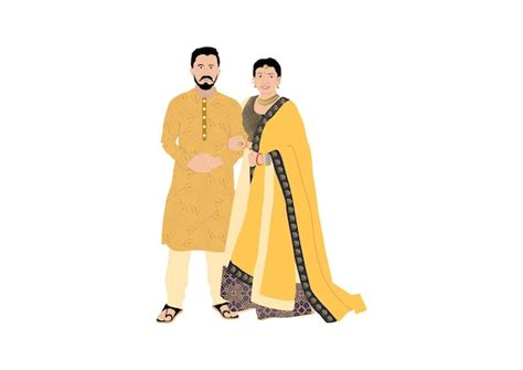 Premium Vector Wedding Couple Illustration